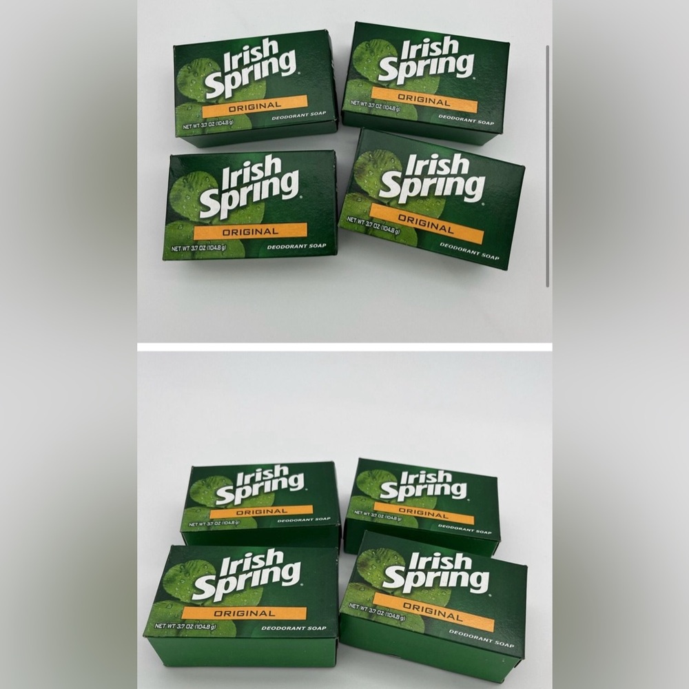 Lot Of 8- Irish Spring Deodorant Soap Bars Original Bath Size Bars 3.7 oz Each